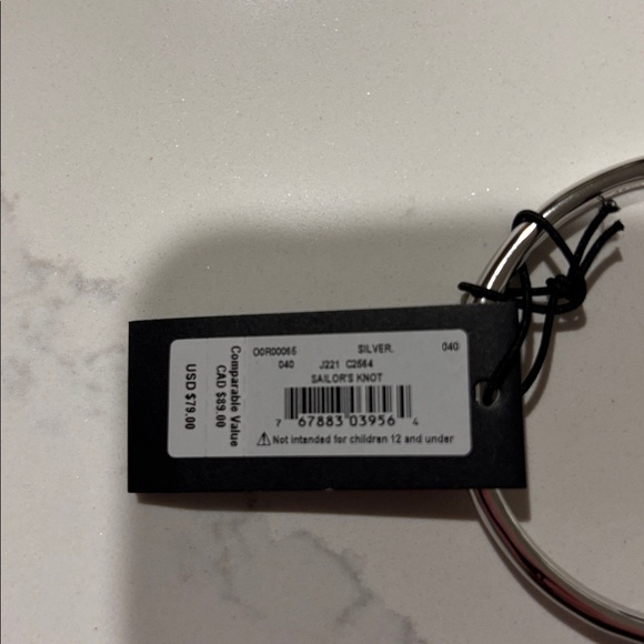 NWT Kate Spade Silver Sailors Knot Bangle - Picture 2 of 5